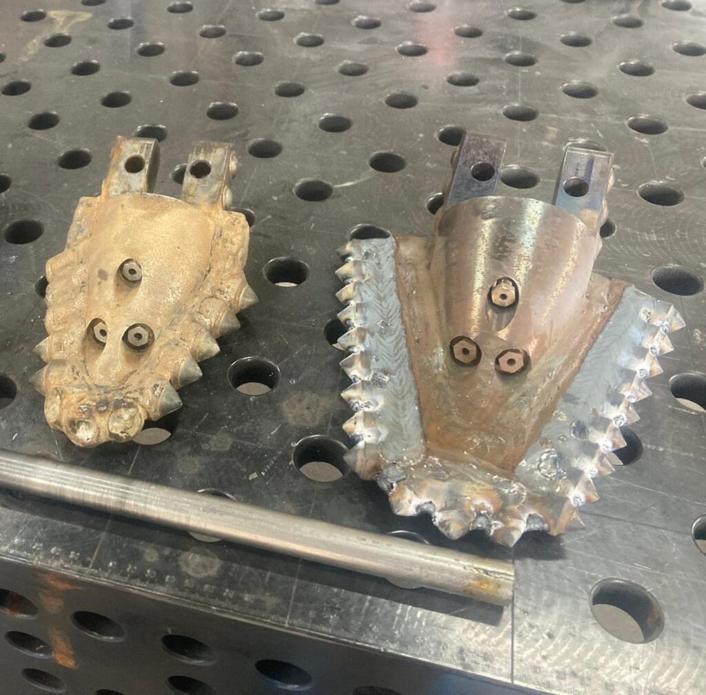Comparison of used and repaired drill bit for HDD application