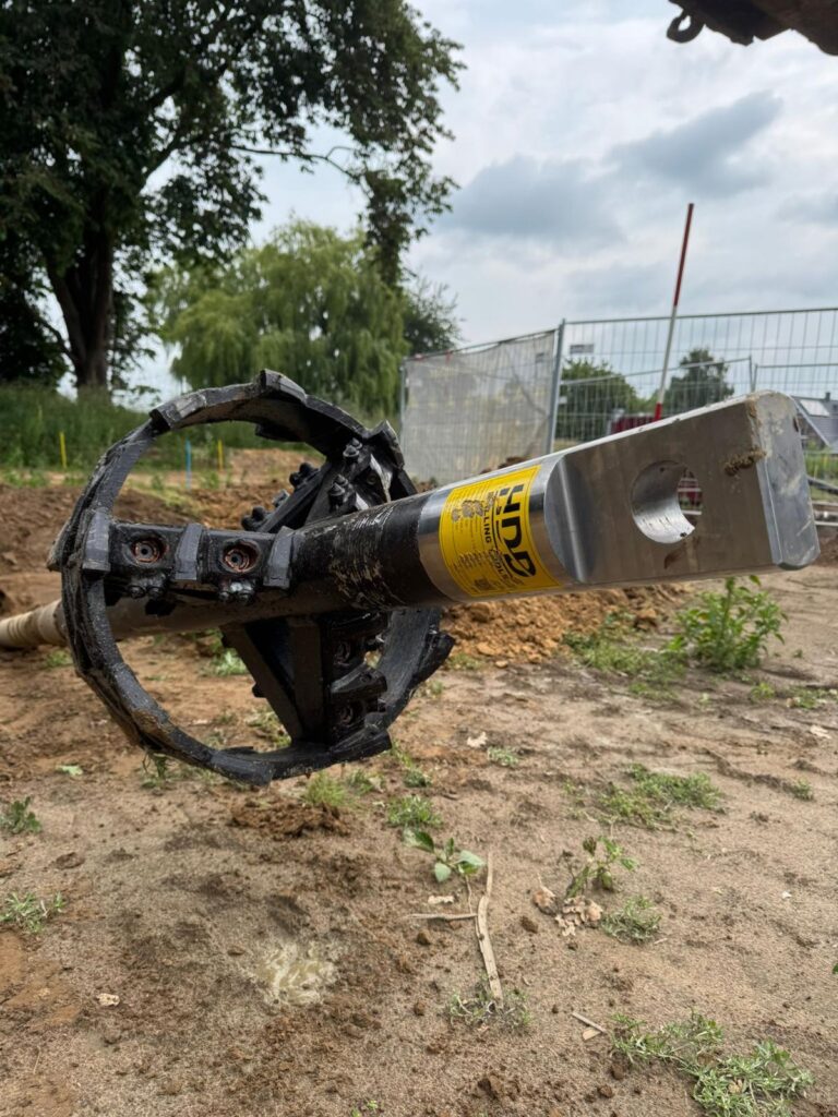 18" Flycutter ruimer in actie tijdens HDD-project in zandgrond – HDD Drilling Tools